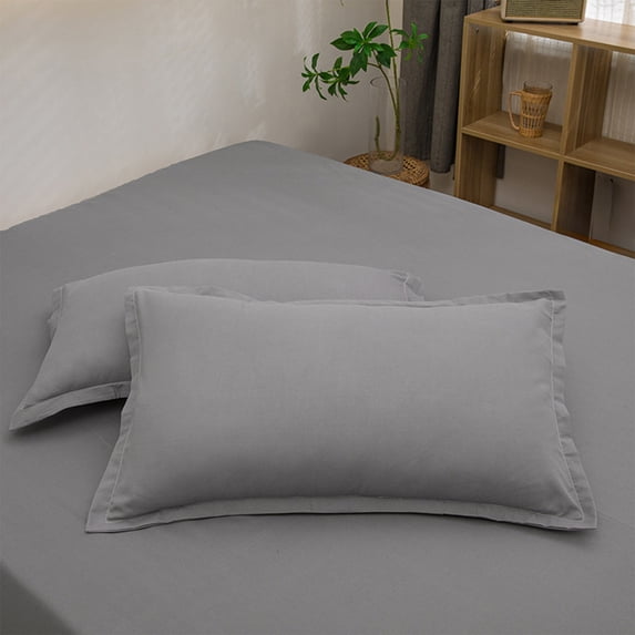 Polyester Pillowcase 18.90x29.13 Inch - Soft Breathable Sleep Pillowcase for Bedroom - Standard Size Bed Pillow Cover with Envelope Closure - Hypoallergenic Washable Pillow Case for Home Guest Room