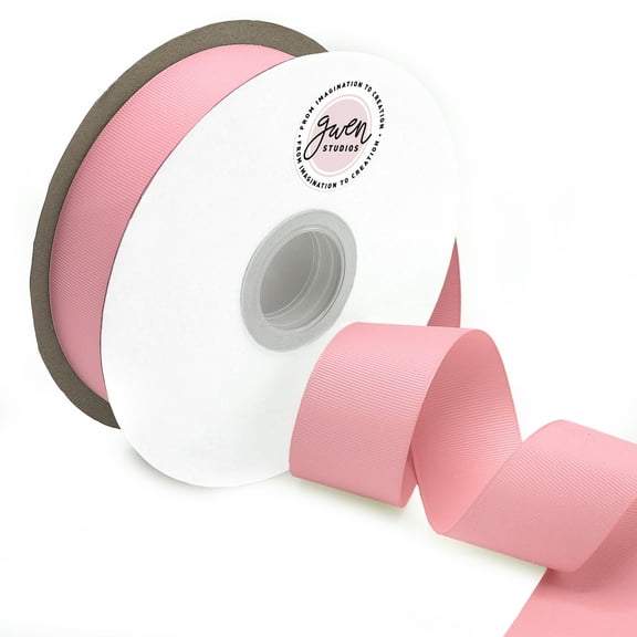 Polyester Pink Grosgrain Ribbon, 150' x 1.5" by Gwen Studios