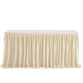 thumbnail image 1 of Polyester Pleated Table Skirt for Rectangle Table,Ruffle Tablecloth Skirt for Wedding Birthday Party Baby Shower Bridal Shower Banquet Romantic Candlelight Dinners Table Decor, 1 of 8