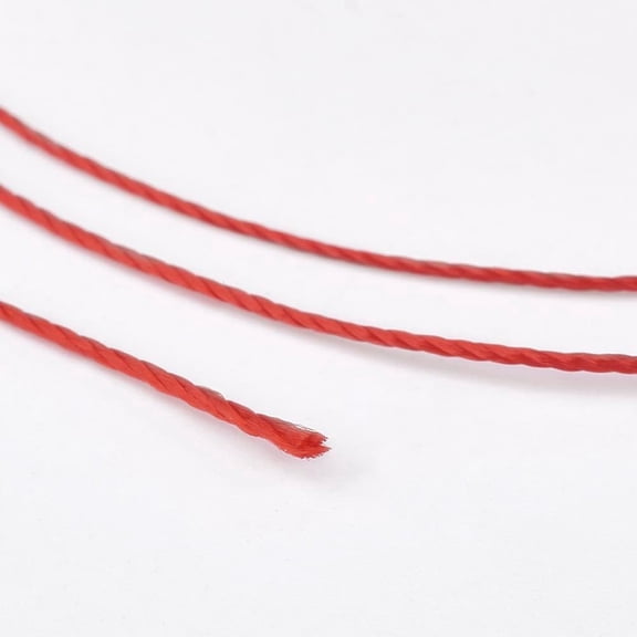 Polyester Polyester Thread 230m for Custom Woven Jewelry Making Beading Crafting DIY Projects Jewelry Designers Crafters Red 1mm