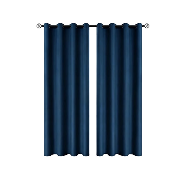 Polyester Pongee Laminated Light-blocking Curtains Perforated Style Bedroom Concise Sun Protection Curtains Heat-Insulating And Soundproof Curtains