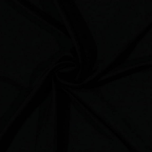 Polyester Pongee Lining Black Fabric by the Yard - Black (2560-black)