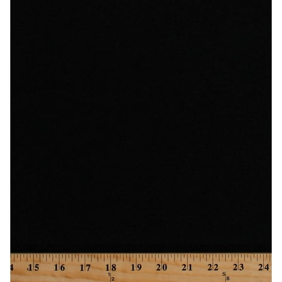 Polyester Ponte' Double Knit Easy Care Black Stretch Fabric By the Yard (S-10N)
