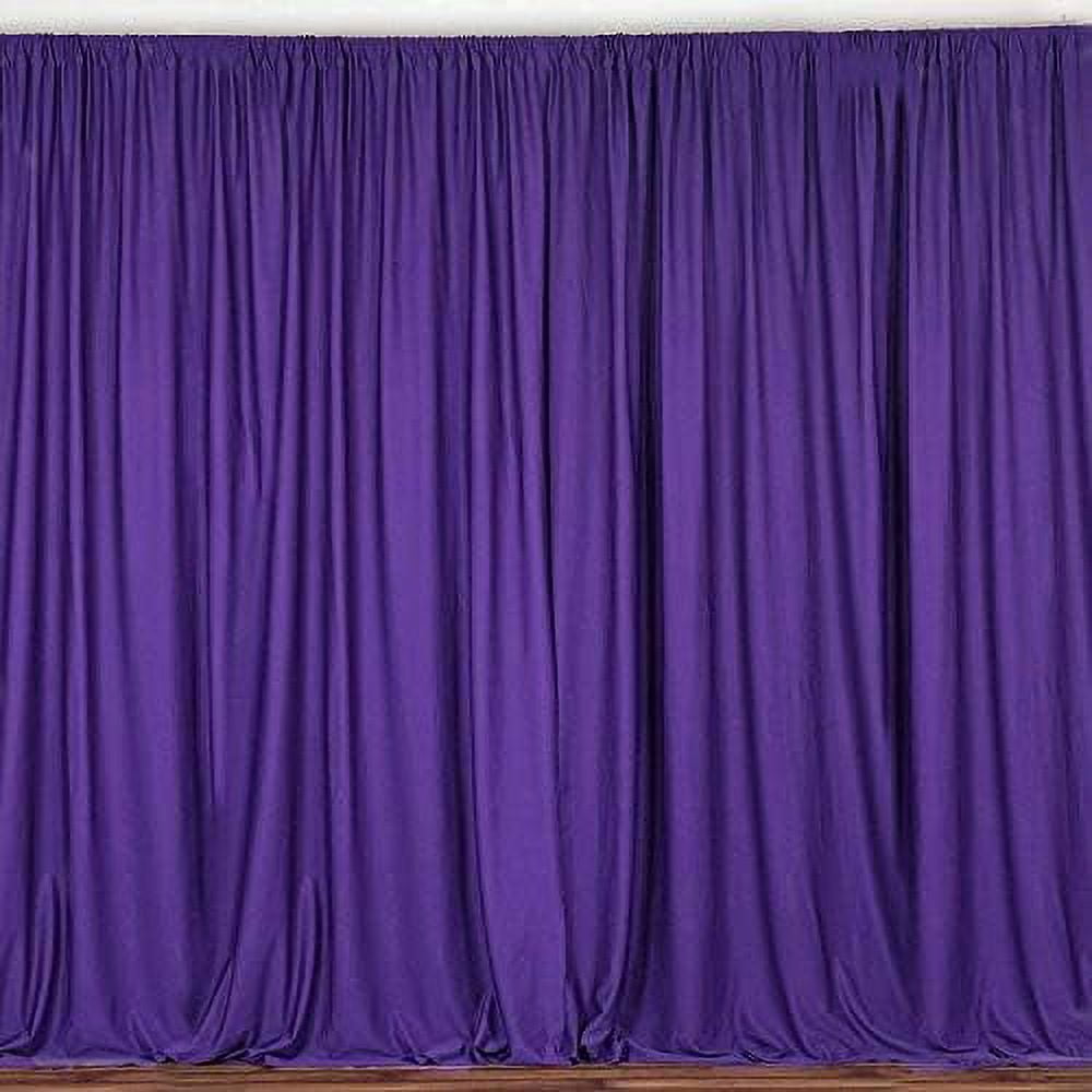 2 Panels 5 Feet Wide Polyester Seamless Backdrop Drape Curtain Panel - (Charcoal, main image 0