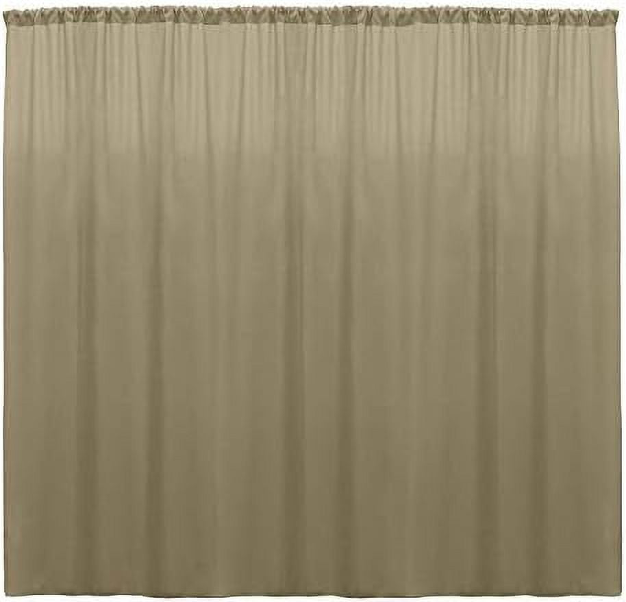 2 Panels 5 Feet Wide Polyester Seamless Backdrop Drape Curtain Panel - (Brown, main image 0
