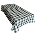 thumbnail image 1 of Polyester Poplin Gaberdine Durable Tablecloth Buffalo Checkered Plaid Black Hunter Green and White, 1 of 1
