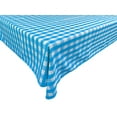 thumbnail image 1 of Polyester Poplin Gaberdine Durable Tablecloth Gingham Checkered Plaid Turquoise, 1 of 1