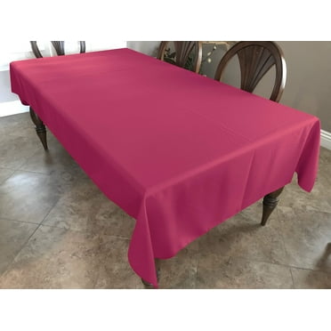 Polyester Poplin Gaberdine Durable Tablecloth Solid Fuchsia