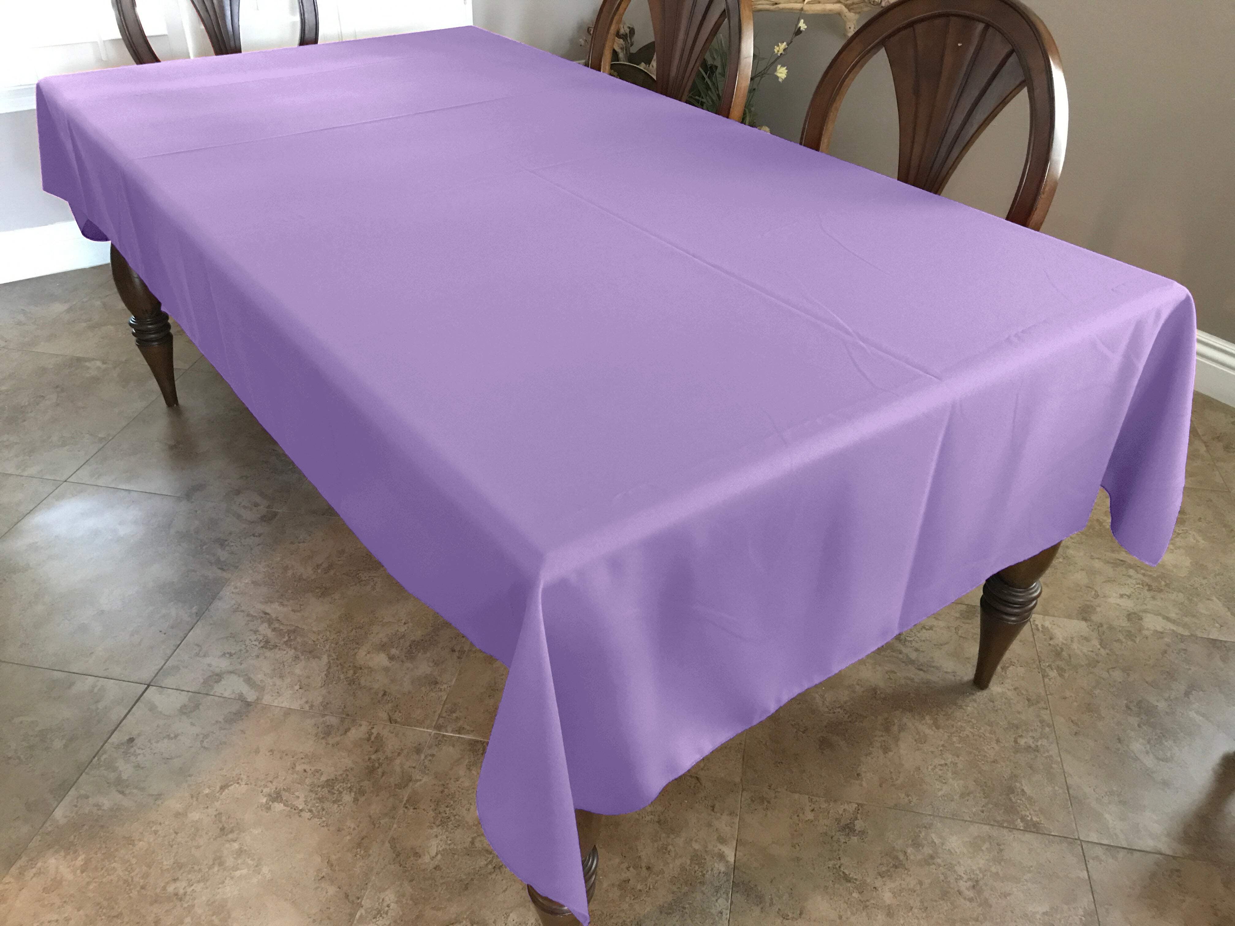 Polyester Poplin Gaberdine Durable Tablecloth Solid Lavender, image size:4032x3024