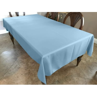 Polyester Poplin Gaberdine Durable Tablecloth Solid Light Blue