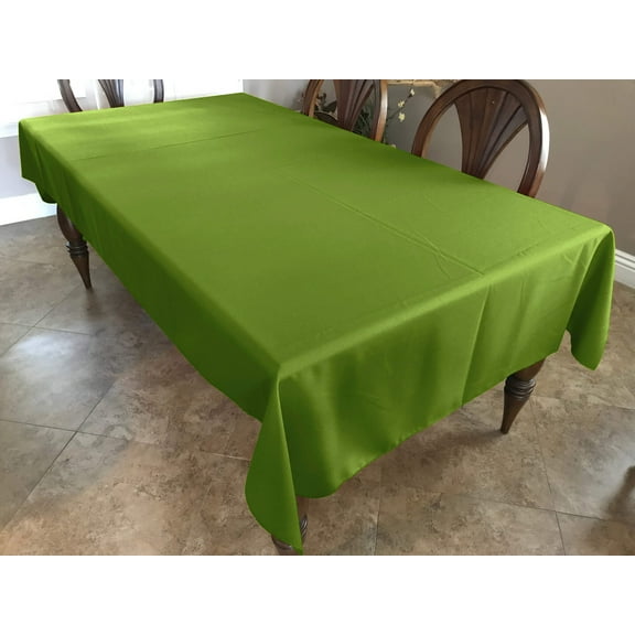Polyester Poplin Gaberdine Durable Tablecloth Solid Moss Green