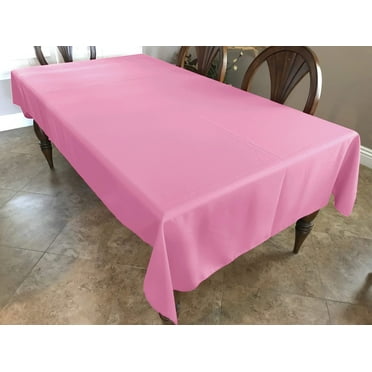 Polyester Poplin Gaberdine Durable Tablecloth Solid Pink