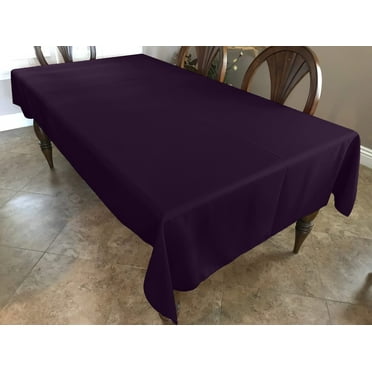 Polyester Poplin Gaberdine Durable Tablecloth Solid Plum