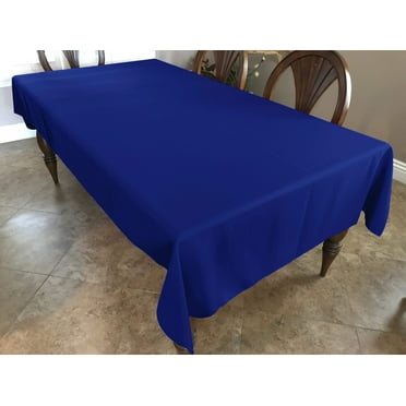 Polyester Poplin Gaberdine Durable Tablecloth Solid Royal Blue