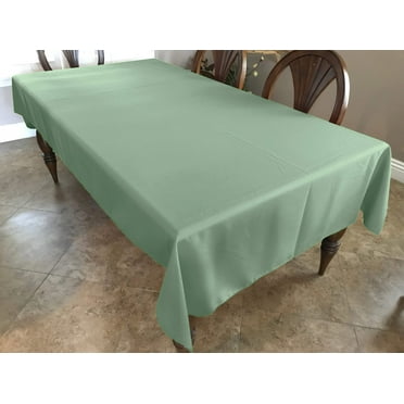 Polyester Poplin Gaberdine Durable Tablecloth Solid Sage