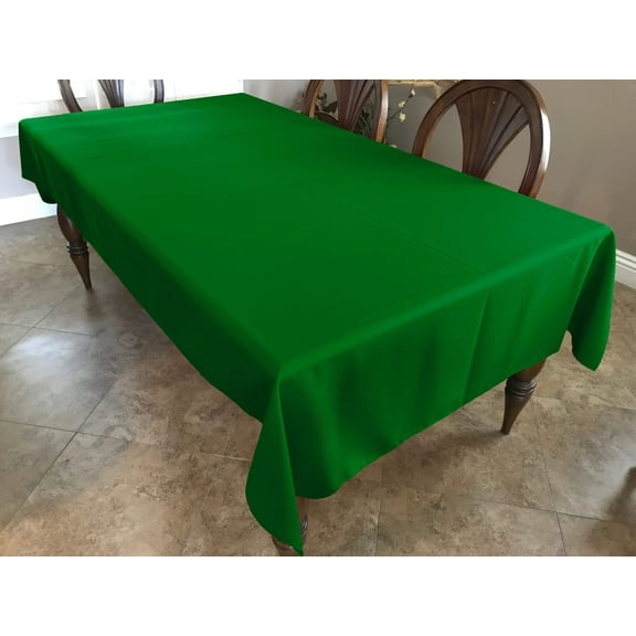 Polyester Poplin Gaberdine Durable Tablecloth Solid Valley Green
