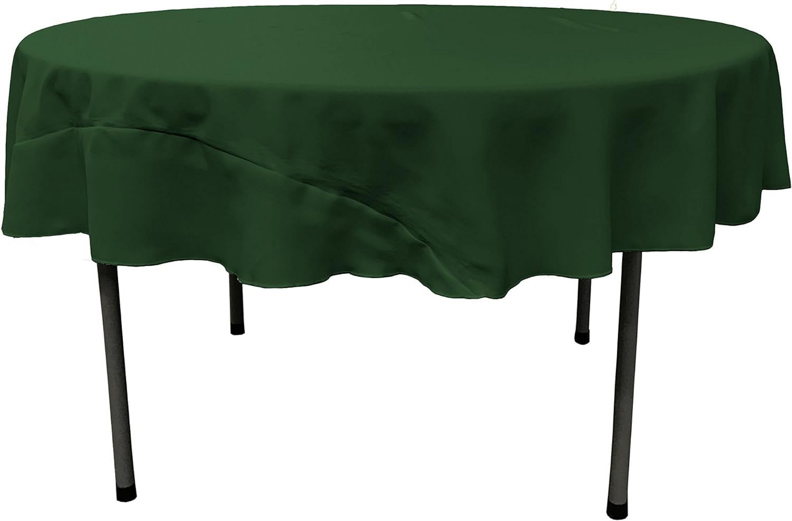 Polyester Poplin Washable Round Tablecloth, Stain And Wrinkle Resistant Table Cover 72", Fabric ...