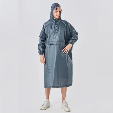 Polyester Raincoats Adult Men Women Household Rain Gear Plus Long Lightweight Raincoat Large Size Riding Backpack Hiking Poncho (B,HumanWeight 40-100kg)