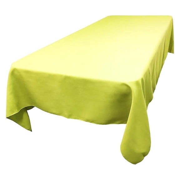 Polyester Rectangle Tablecloth, 60 Inch by 108 Inch, (Green )