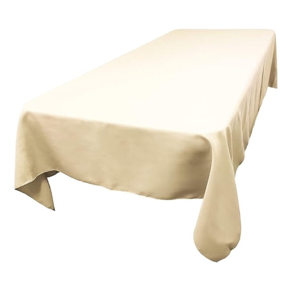 Polyester Rectangle Tablecloth, 60 Inch by 108 Inch, (Sand)