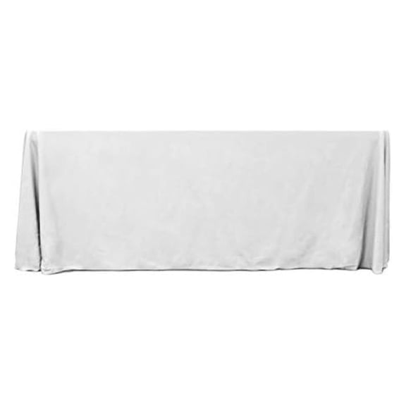 Polyester Rectangle Tablecloth, 85 Inch by 126 Inch, (White)