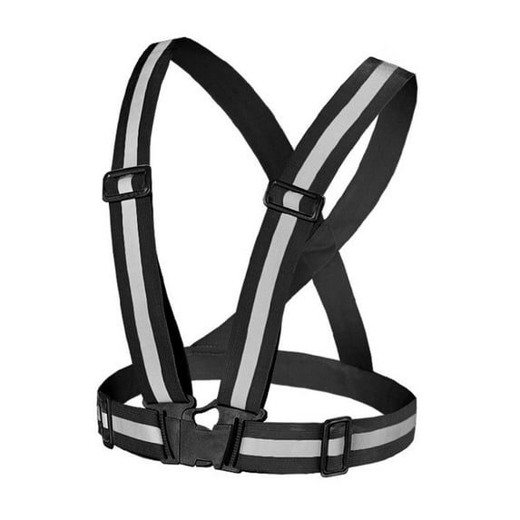 Polyester Reflective Vest with Adjustable Straps for Night Running, Cycling, and Fishing, Suitable for Adults and Children