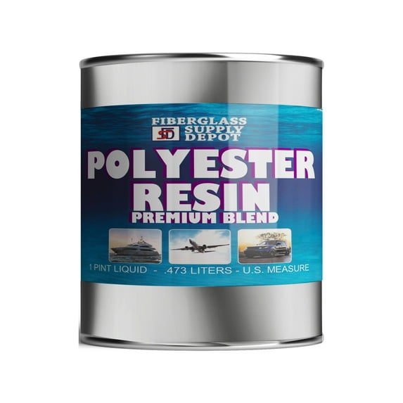 Polyester Resin High Strength- One Pint w/ 15cc Hardener (MEKP)