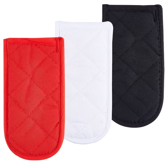 Polyester Resistant Pot Holder Sleeve Set Rectangle Mixed Color 155x75x16mm 3 colors 1pc/color 3pcs