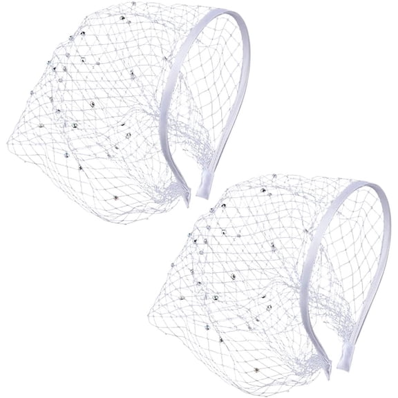 Polyester Rhinestone Claw Hair Hair Bands Hair Accessories for Women & Girls White 250x200x4.5mm