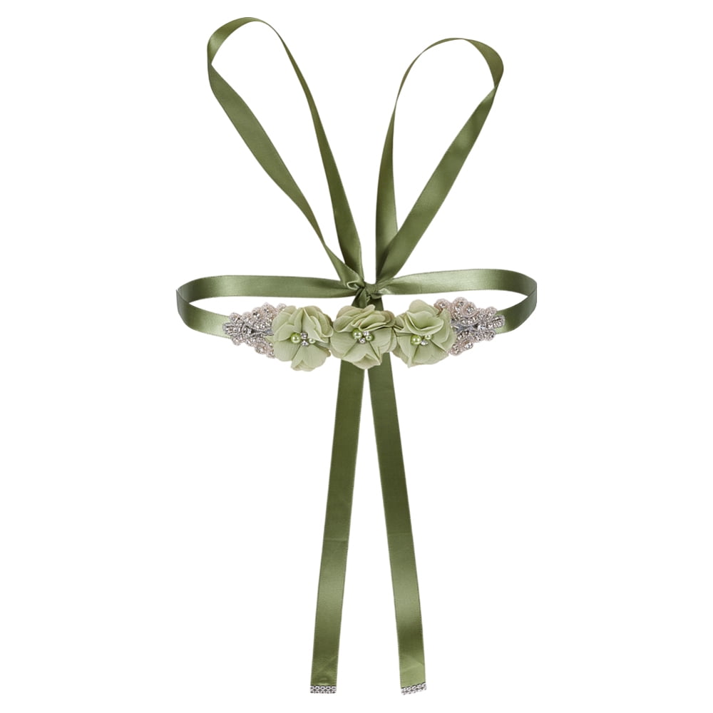 Sage Green Flower Girl Belt Girls Sage Green Double Sided Satin Dress Sash  Flower Girl Sash
