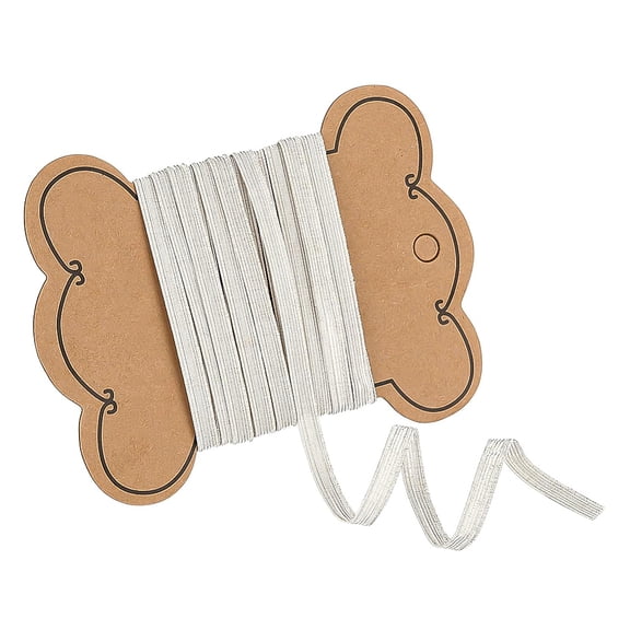 Polyester Ribbon Flat with Strip Pattern Garment Accessories Silver 1/4 inch(5~6x0.5mm) about 2.19 Yards(2m)/set