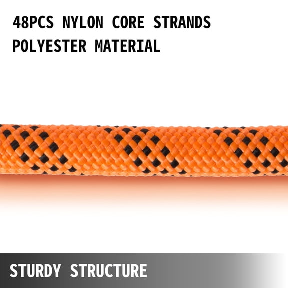 Polyester Rope 7/16"x200',Load and Pulling Rope,8400lbs Breaking Strength (Not suitable for rocking climbing,mountain climbing,hanging people,etc.)