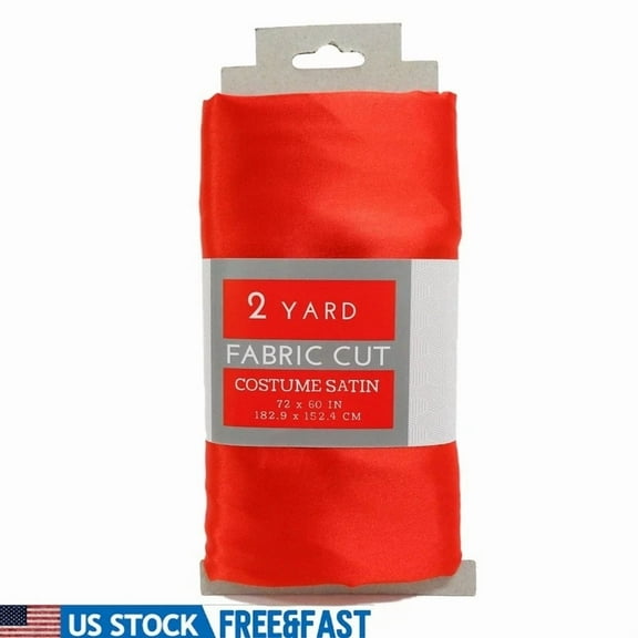 Polyester Satin Fabric Precut 2 Yards Costume Material Shiny Durable Soft New