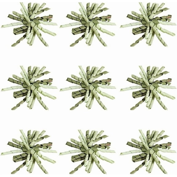 Polyester Self-Adhesive Curly Bows Gift Wrap Accessory Dark Olive Green 101.6mm