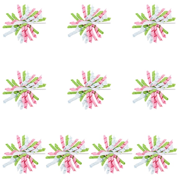 Polyester Self-Adhesive Curly Bows Gift Wrap Accessory Lime 101.6mm