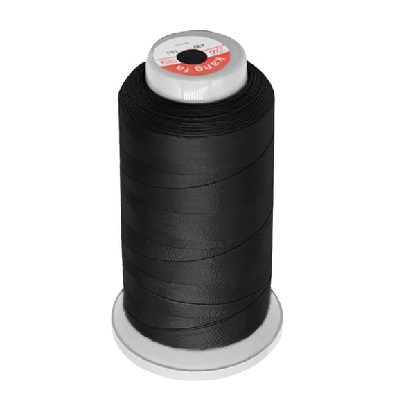 Polyester Sewing Thread Ecohintz Polyester Sewing Thread 210D/3 - High Strength Line 1190 Yards - Durable for Household & Craft Sewing - Suitable for Heavy-Duty Stitching, Industrial Thread, Black