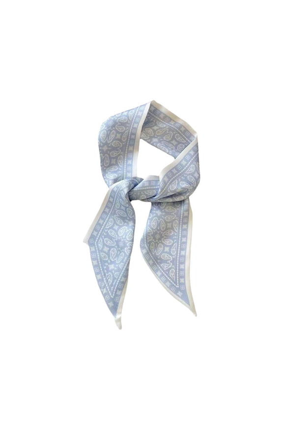Polyester Silk Satin Scarf for Women: Exquisite Cashew Pattern, Retro French Style, Multifunctional for Hair and Bag Styling