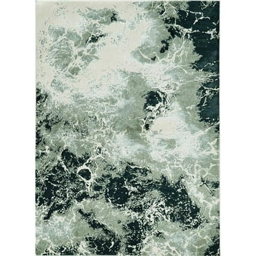 Polyester Silver Area Rug - 6 ft. 7 in. x 9 ft. 6 in.