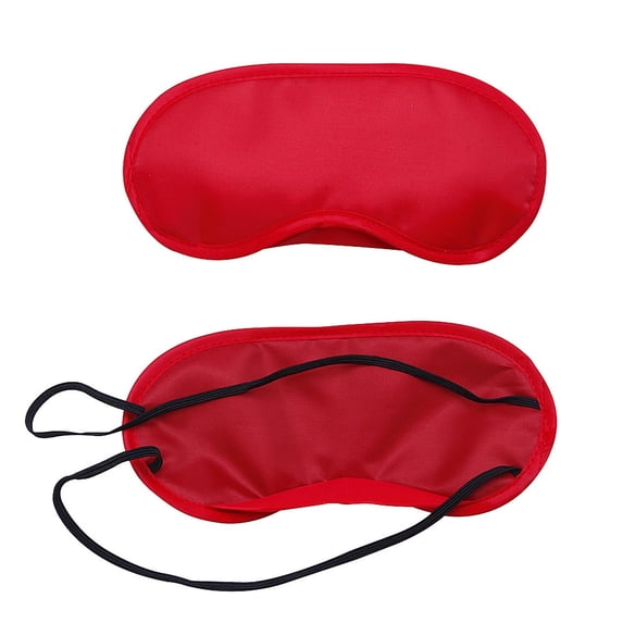 Polyester Sleep Eye Mask Adjustable Strap Total Blackout for Travel Nap Aid Comfort Red