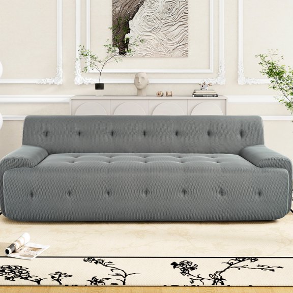 Polyester Sofa with Deep Seat and Angled Backrest / Maximum Comfort for Chatting