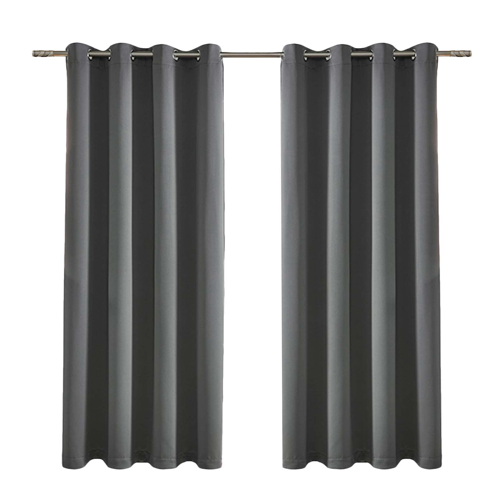 Polyester Solid Color Thickened Blackout Curtain Heat Insulating High Precision Window Drapes for Home