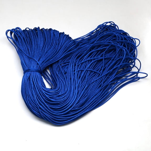 Polyester & Spandex Cord Ropes 16-Ply Medium Blue 2mm 109.36 yards(100m)/bundle