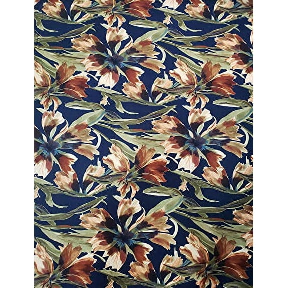 Polyester Spandex Weatherly Big Flower Pattern Design Fabric