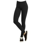 Polyester Spandex Womens Full Length Leggings, Black