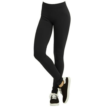 Polyester Spandex Womens Full Length Leggings, Black