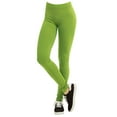 thumbnail image 1 of Polyester Spandex Womens Full Length Leggings, Lime, 1 of 1