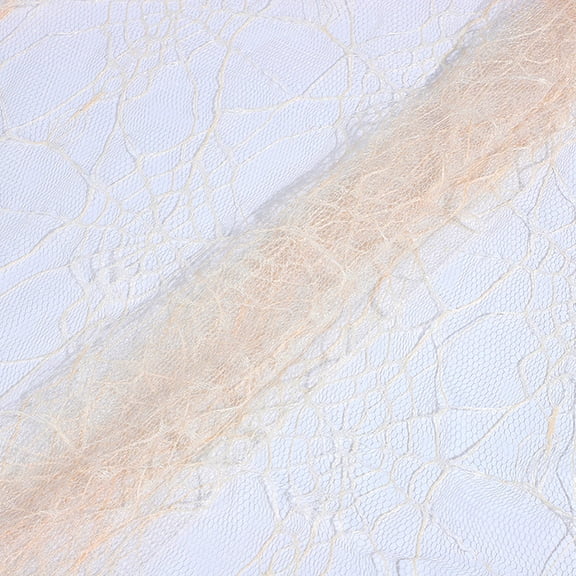 Polyester Spider Web Lace Fabric Supplies PapayaWhip 2650x1835x0.1mm