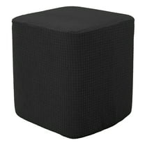 Polyester Square Ottoman Covers Footstool Slipcover Replacement Black