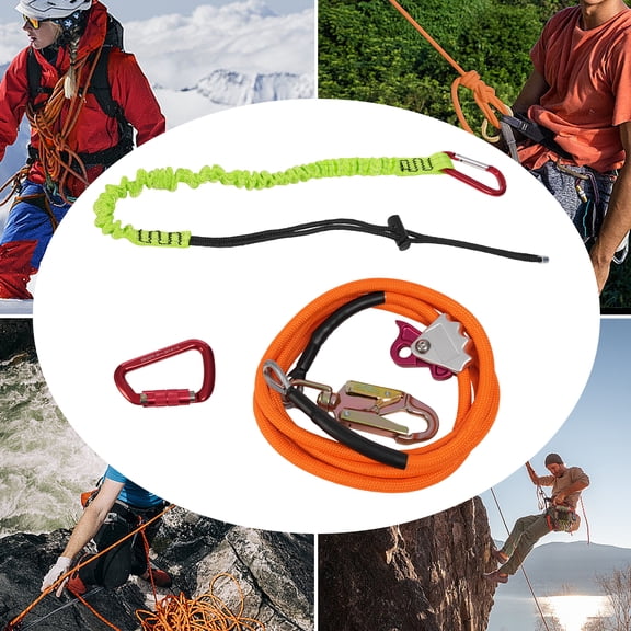 Polyester Steel Core Rope 3.66m Sling Tree Descent Rigging Triple Lock Adjustment 12ft Safety Rope For Aerial Work