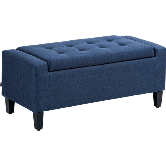 Polyester Storage Bench | Can Be Used as Tabletop and Bed Bench | Button Tufted Appearance | Organizes Your Clutters